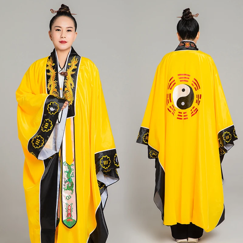 

Wu Nong Taoist costume Tai Chi eight diagrams Dragon collar Sutra costume Taoist master robe play robe fortune teller costume