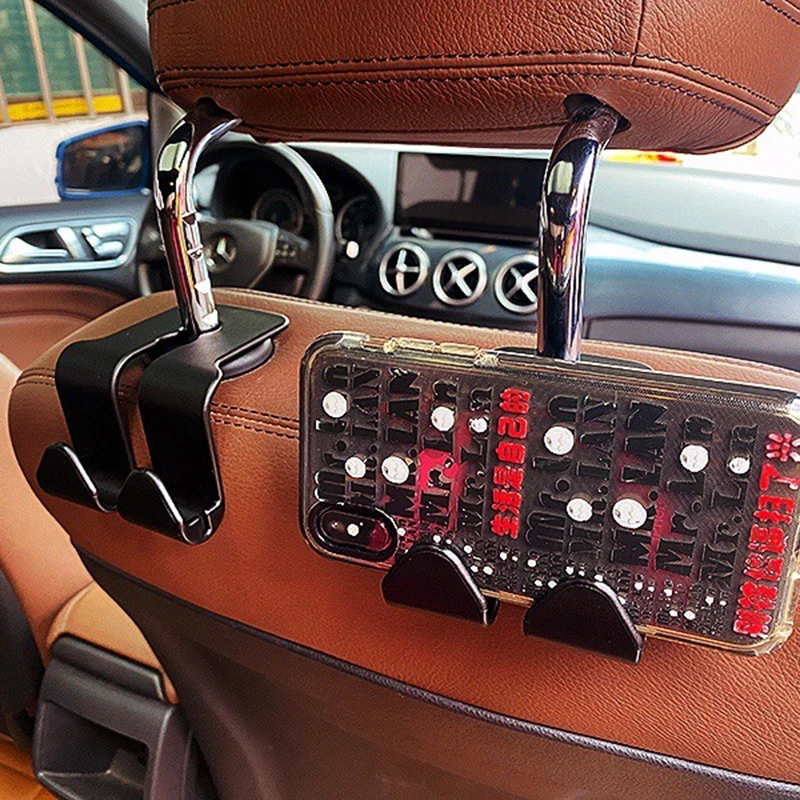 

2PCS Car Seat Back Storage Hook Vehicle Headrest Organizer Hanger Storage Hook For Groceries Bag Handbag Car Accessories