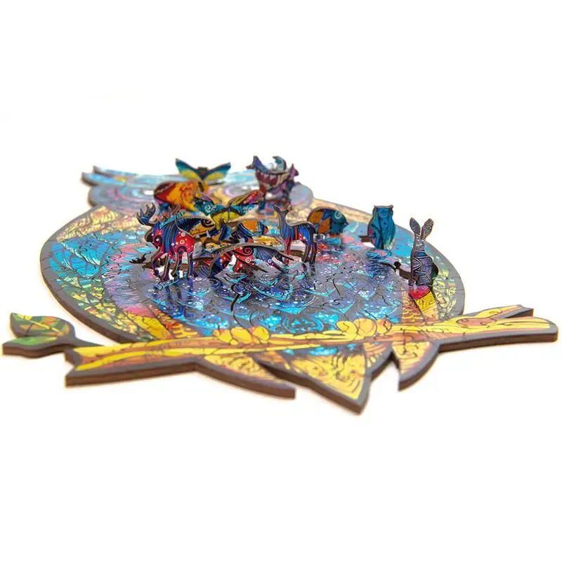 

Adult Unique Wooden Jigsaw Puzzle Unique Shaped Animal Owl 3D Jigsaw Puzzle Educational Gift Fabulous Interactive Gift Toy
