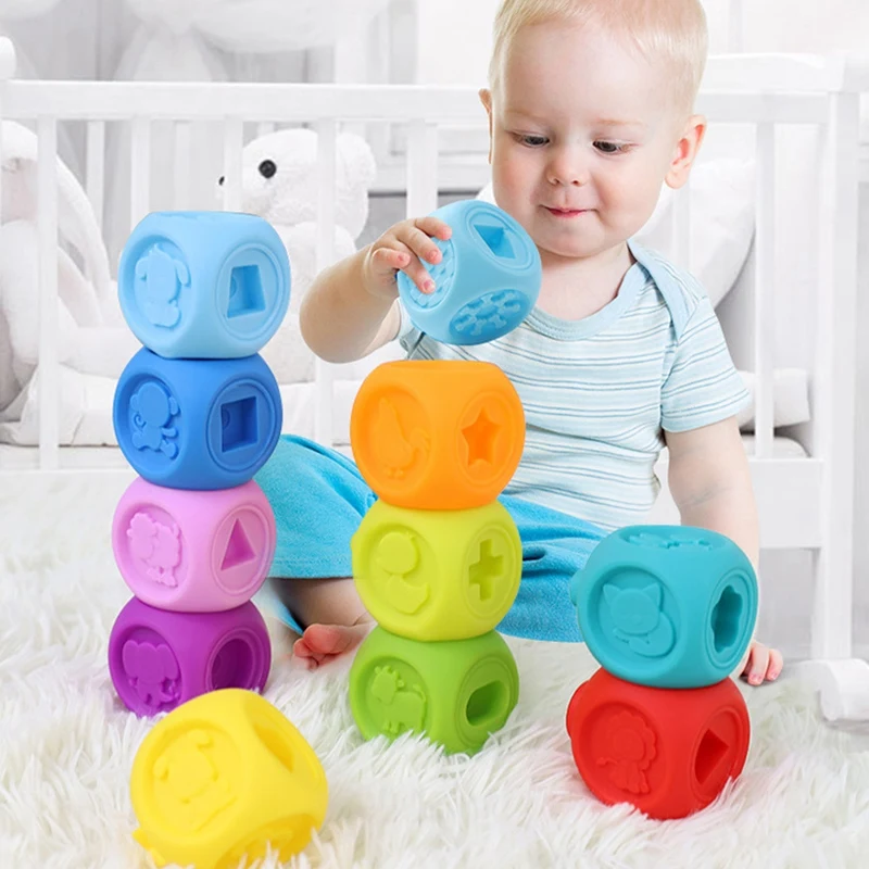 10 шт./компл. детские игрушки которые нужно ловить мягкие резиновые тиснением