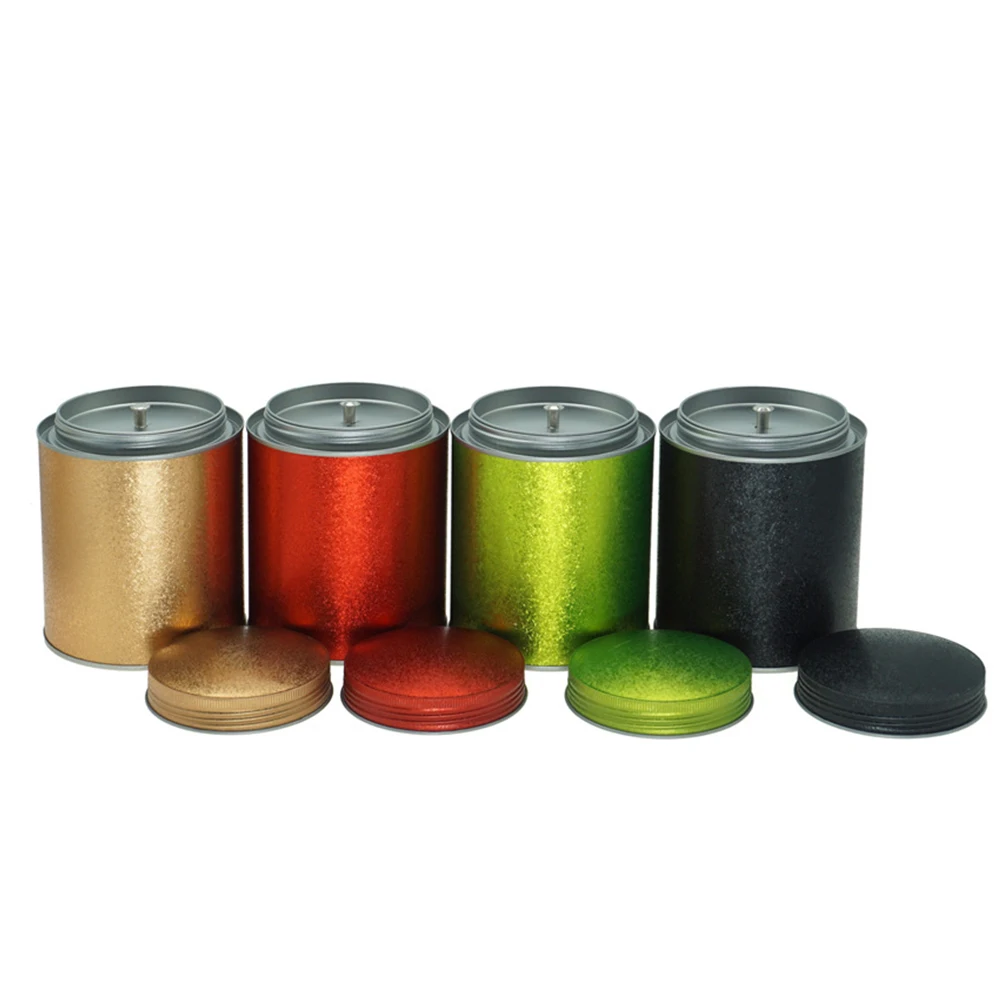 

1PC Tea Tin Canister Tea Container with Airtight Lid Loose Leaf, Coffee, Candy Storage Canister Tea Caddies