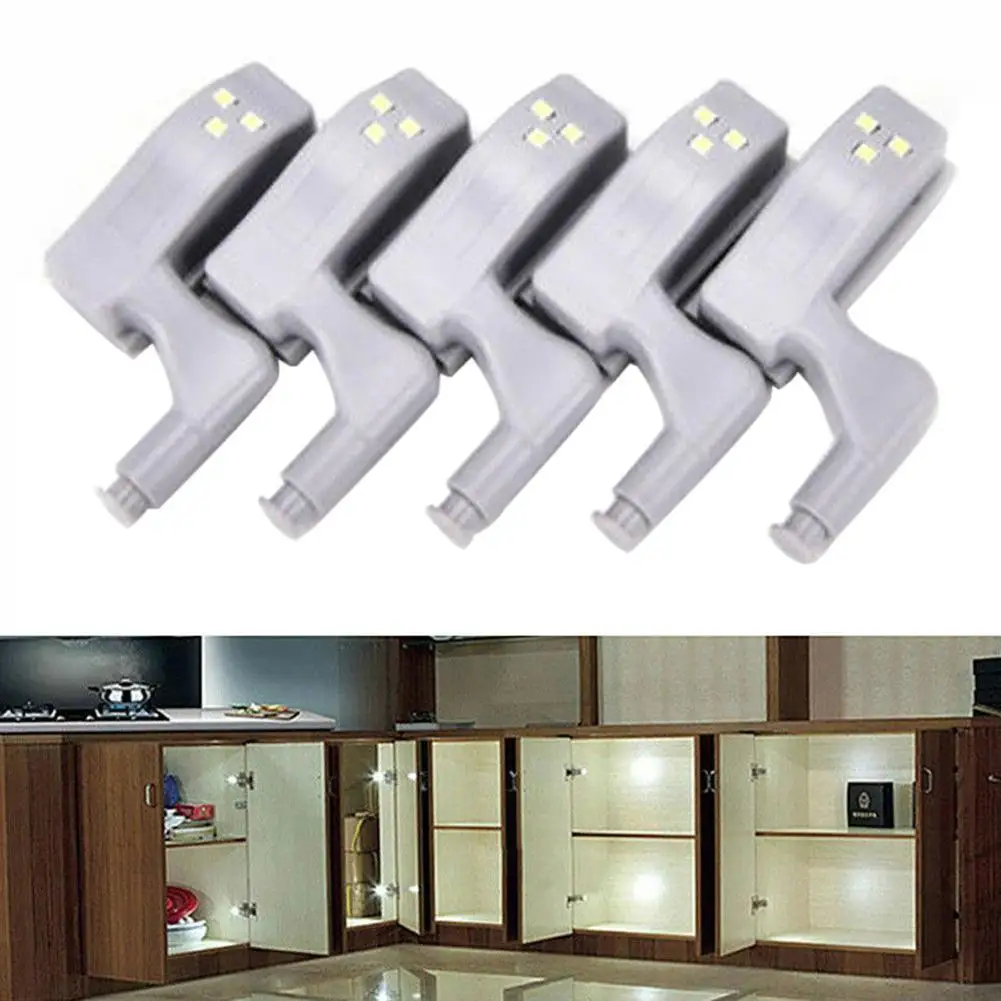 

1/10Pcs LED Hinge Light Smart Sensor Cabinet Cupboard Wardrobe Lamp Cabinet Night Light For Closet Stairs Kitchen
