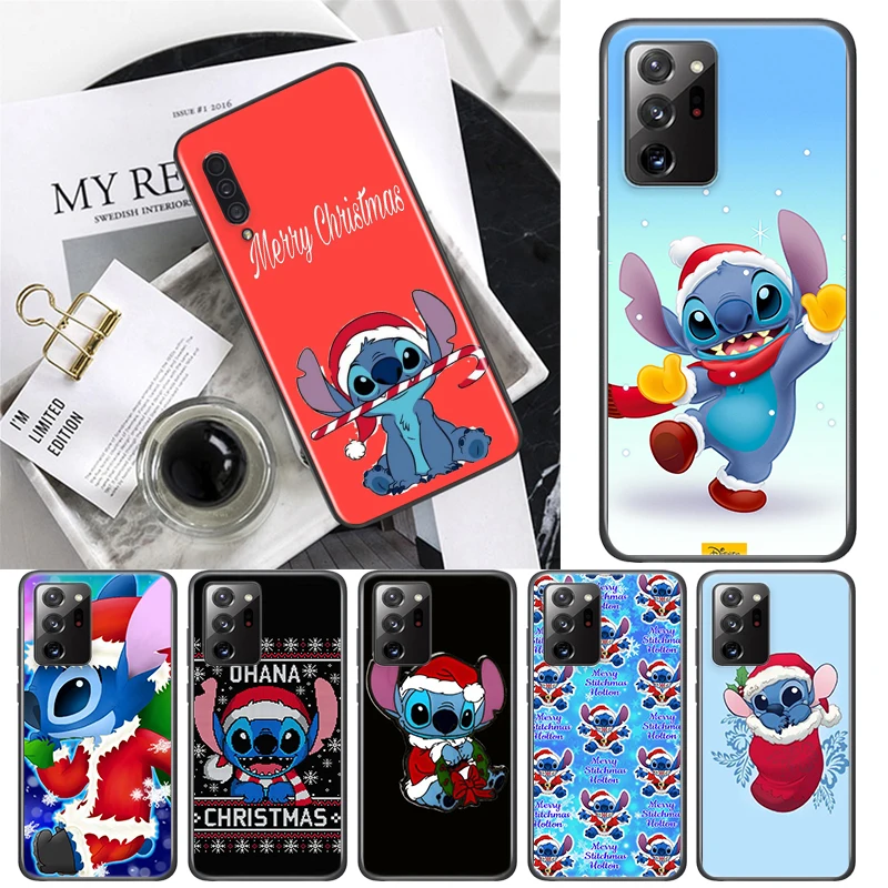 

For Samsung Galaxy A72 A52 A42 A32 Lite A22 A13 A12 5G A03S A02S A02 Phone Case Christmas Gift Stitch Black Soft TPU Cover