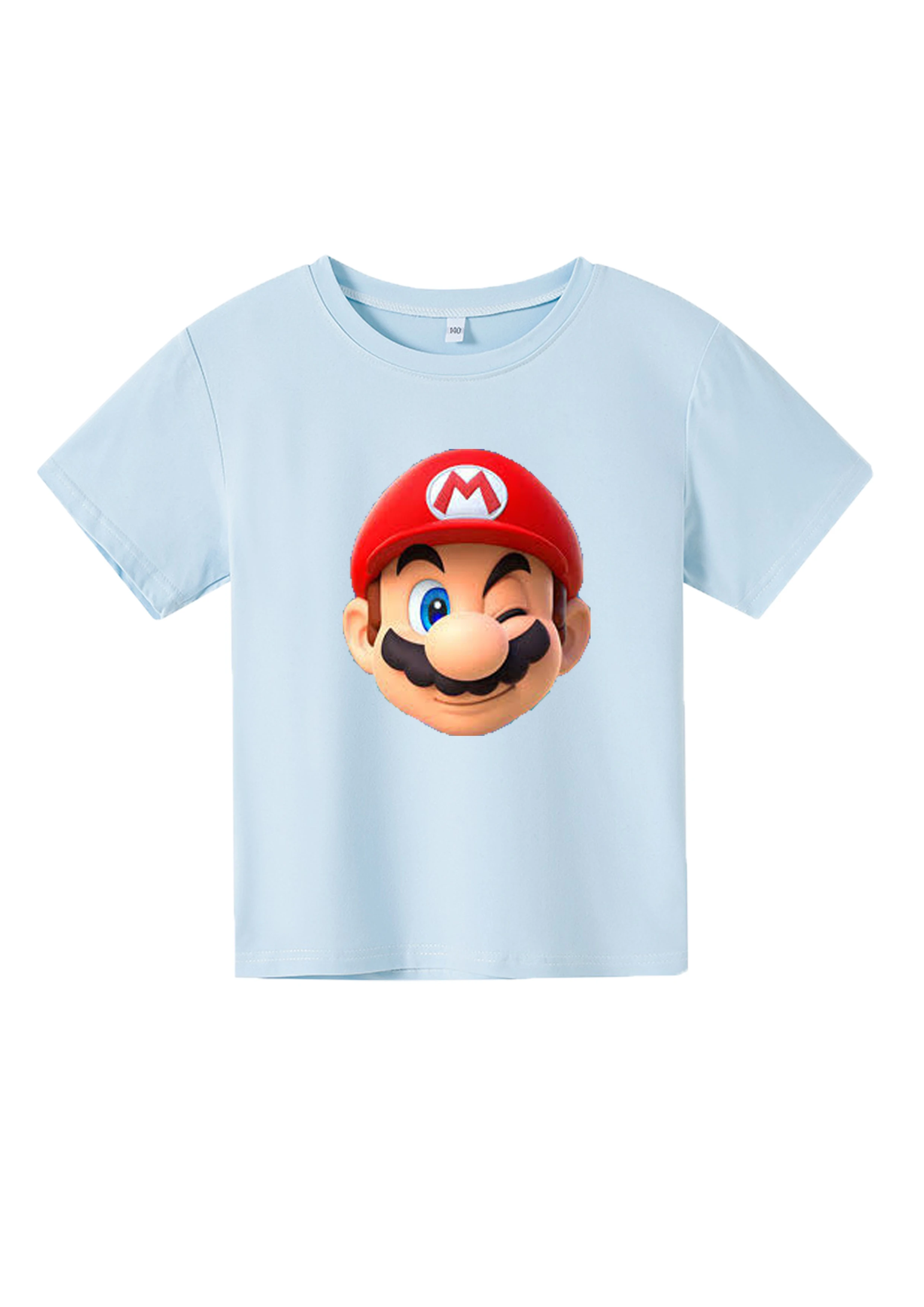 

classic video game mari o short sleeve T-shirts, pure cotton ,2021 new summer clothes for boys and girls, cool children' clothes