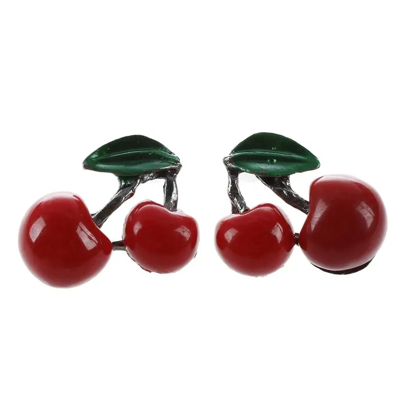 Модные женские вечерние ювелирные изделия набор в форме листа вишни милые