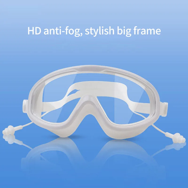 

Glasses Swimming Accessories Goggles Diving Glasses Large Frame Silicone Adult Waterproof And Anti-Fog HD Colorful Hot Spring