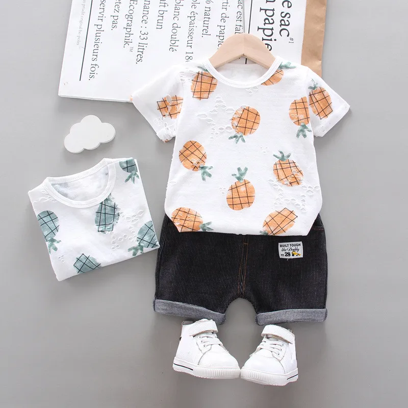 2020 летняя новая одежда для мальчиков повседневный комплект маленьких с