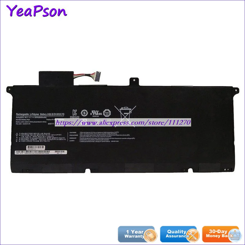 Подлинный аккумулятор Yeapson для ноутбука Samsung 900X4B 900X4C 900X4D NP900X4B NP900X4D | Компьютеры и