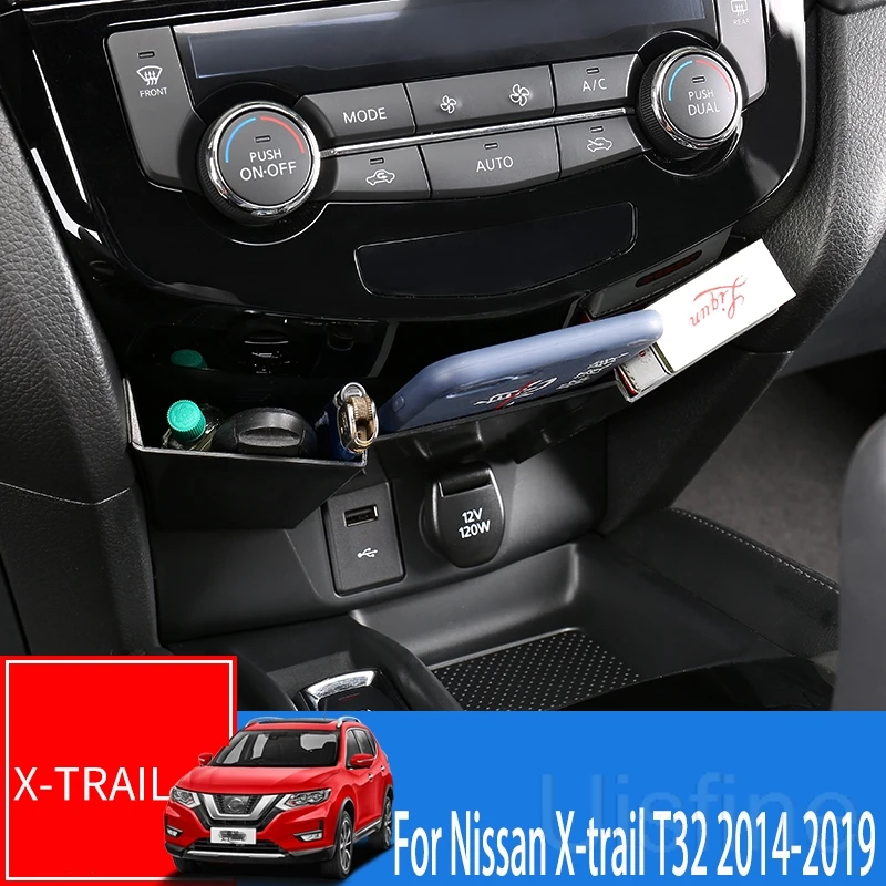 Для Nissan X trail T32 2014 2021 коробка для хранения центральной консоли автомобиля