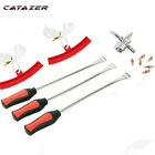 Набор инструментов для смены шин велосипеда, 12 шт., набор инструментов для демонтажа шин, ложка для шины рычаг, защита обода