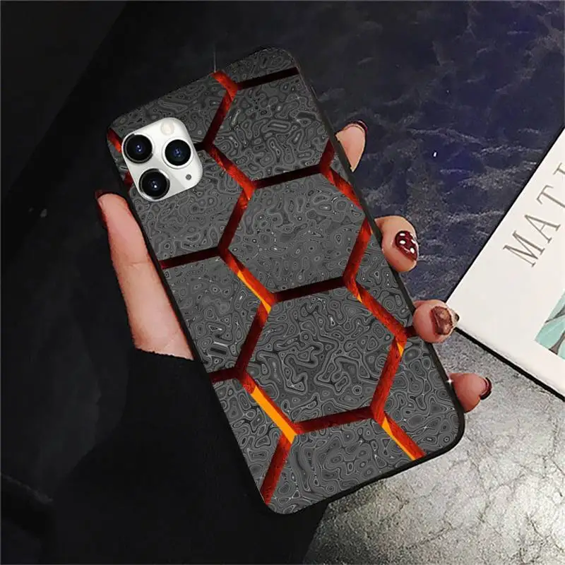 

Hexagonal lattice Phone Case for iPhone 11 12 pro XS MAX 8 7 6 6S Plus X 5S SE 2020 XR mini