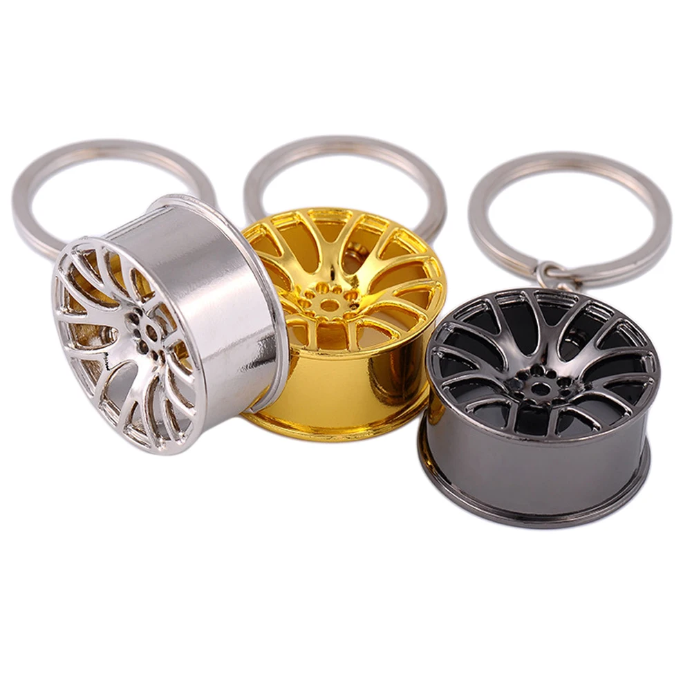 

Car Parts Key Chain Motor Hub Valve Piston Engine Rotate Keyring