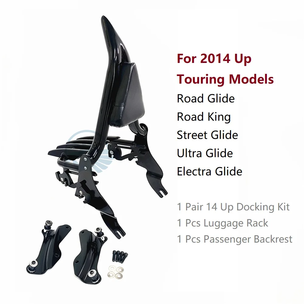 

Задняя багажная стойка для пассажиров, спинка для Harley Davidson 2009 Up 2021 2020 Road King Street Glide Touring CVO