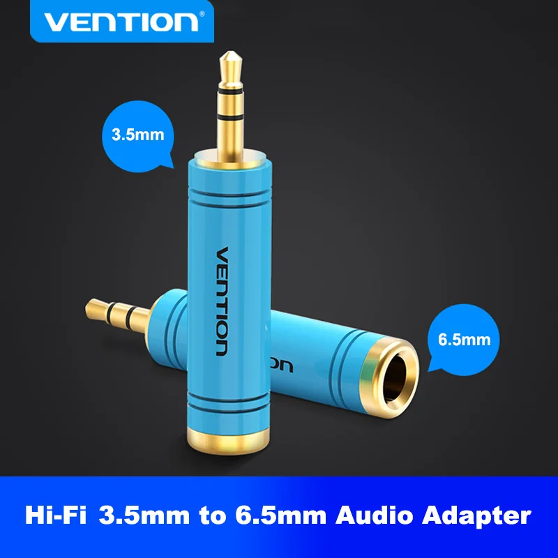 

Vention 6.35mm to 3.5mm Audio Adapter Stereo Headphone Connector Jack Plug for Speaker Guitar Mic Jack Stereo Audio Cord 6.5mm