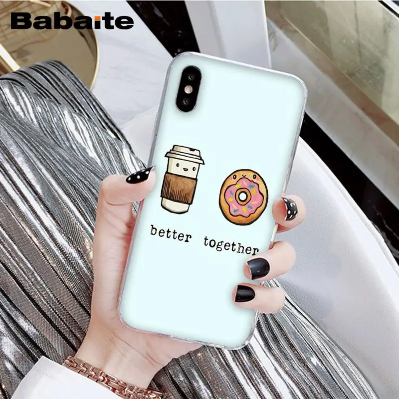 Babaite BFF &quotЛучшие друзья&quot гамбургер и картофель фри питания High-end защитный чехол