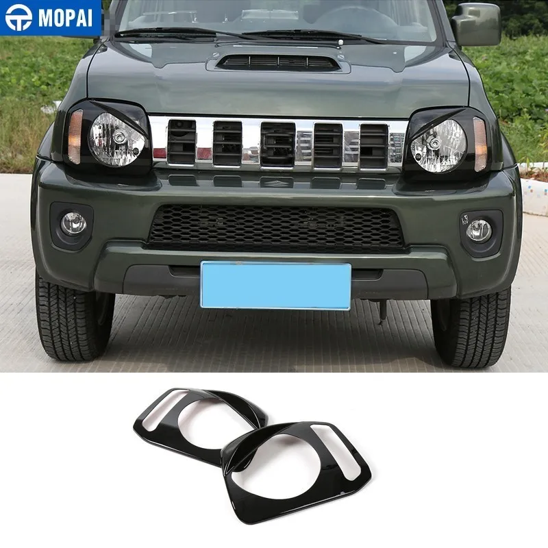 MOPAI колпак лампы для Suzuki jimny ABS черный Автомобильный передний головной светильник лампа крышка для Suzuki jimny 2007+ автомобильные аксессуары Стайлинг