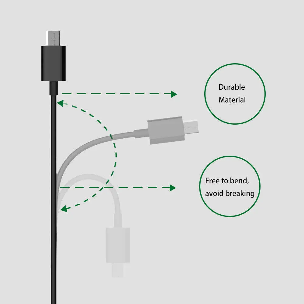 

YAEATYPE Micro USB Cable Micro Usb Charging Cable for Huawei Honor 7 6 9i 8X 7X 7C 5X 5A 5C Nova3i