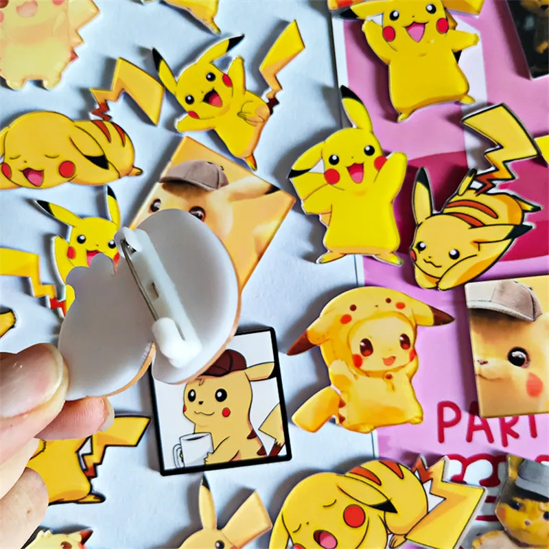1 шт. значок Pokemon Go Pikachu брошь аксессуары для косплея из ПВХ Переводные значки с