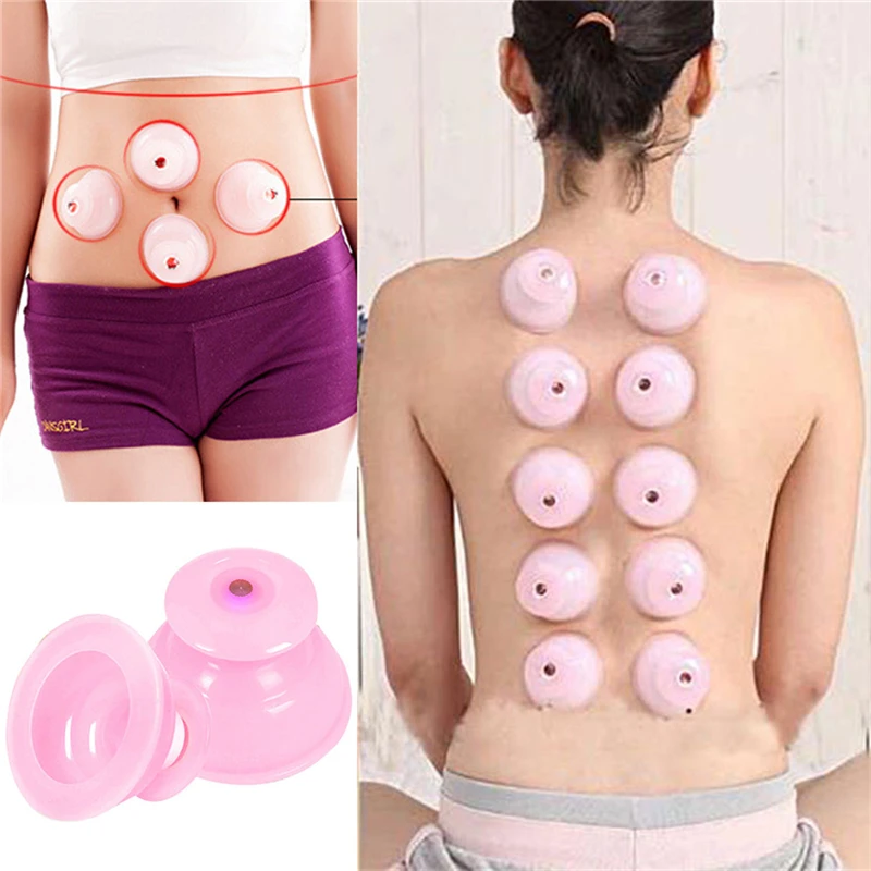 

1set Lose Weight Chinese Health Care Detox Tool Sillicone Tools Anti Cellulite Vacuum Massager Body Massage Cupping Cups