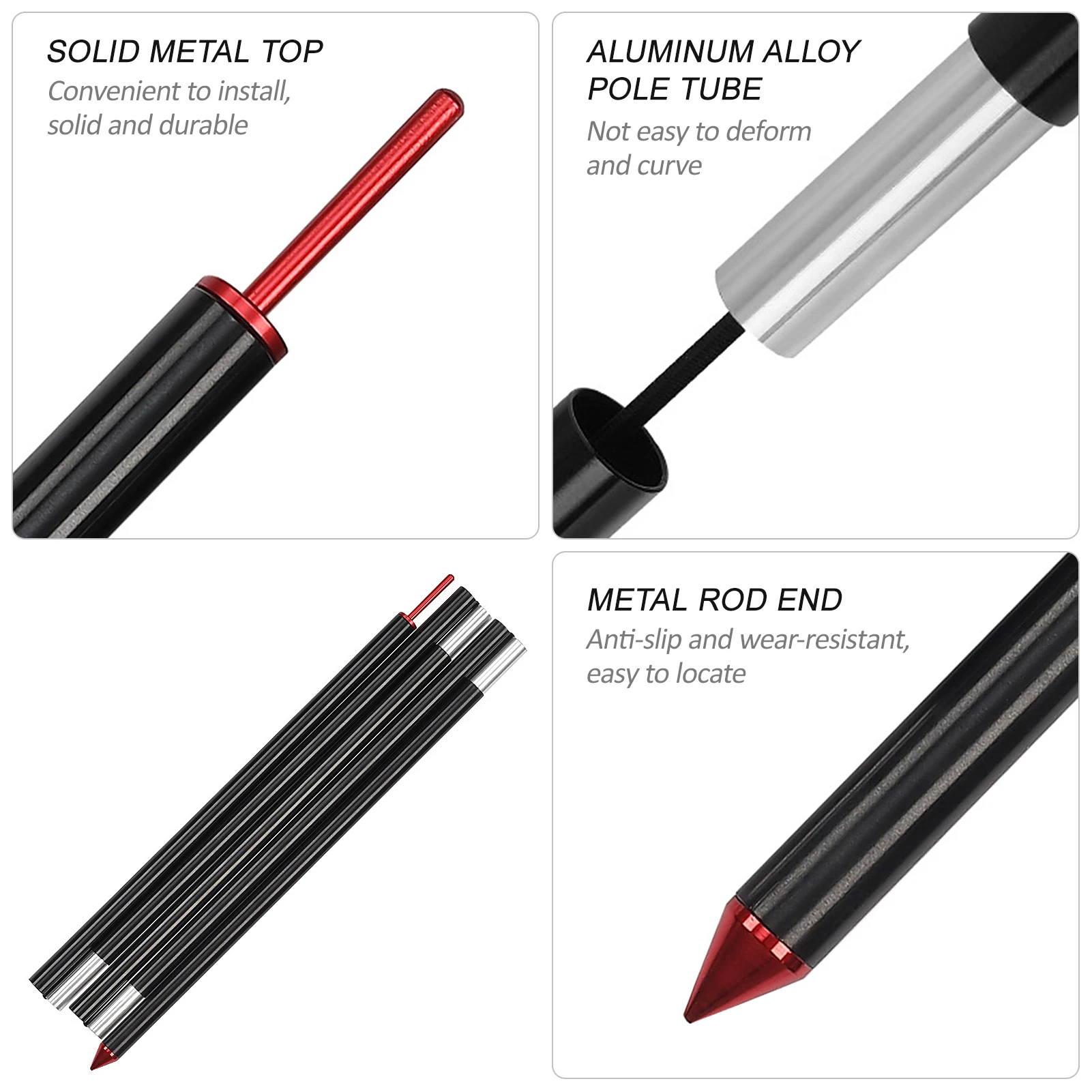 1pc Outdoor Tent Canopy Pole Aluminum Alloy Frame Rod Support Awning Accessories | Спорт и развлечения