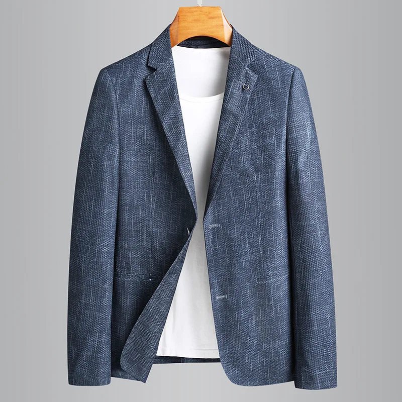 

New Arrival Spring Summer Thin Sunscreen Suit Men Mesh Breathable Single Breasted Casual Blazers Men Suits Plus Size M-2XL3XL4XL