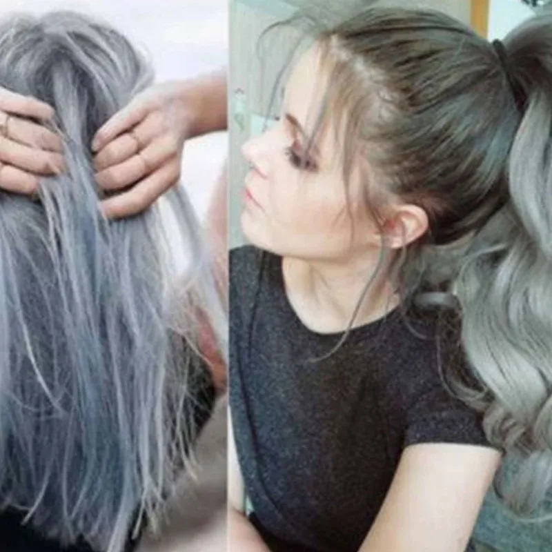 Мода крем для волос унисекс дымчато-серый в стиле панк укладки краска Цвет s