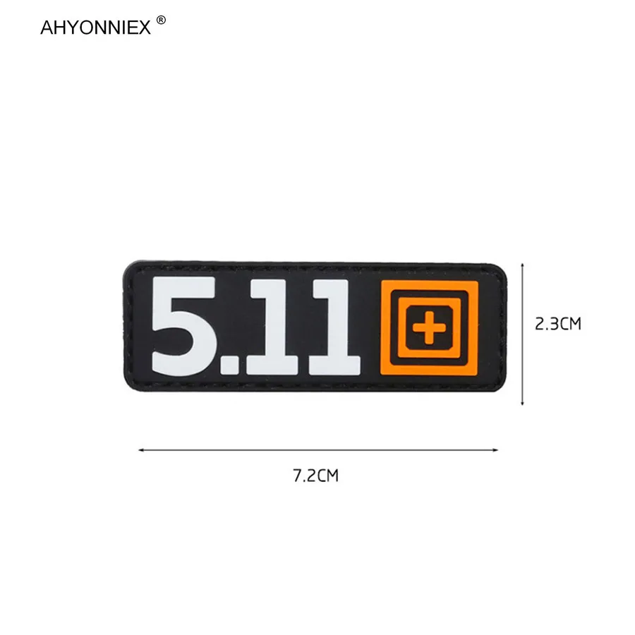AHYONNIEX 1 шт. модная Тактическая Военная нашивка из ПВХ 511 значок с пятью звездами
