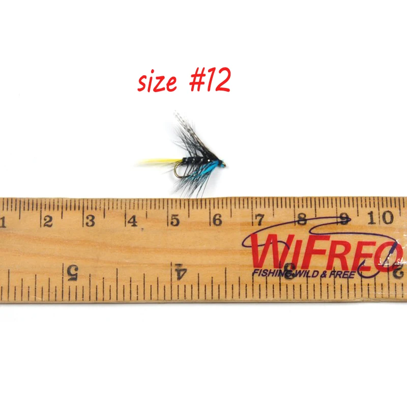 Wifreo 10PCS #12 Blue Silver Doctor Salmon Fly Fishing Trout Wet Flies | Спорт и развлечения