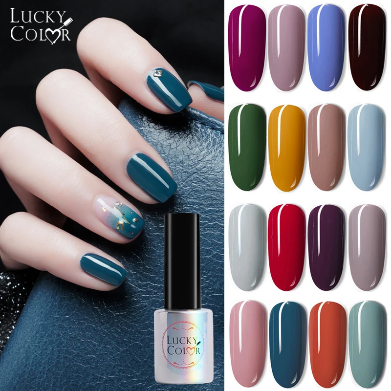Гель лак для ногтей Vernis полуперманентный УФ дизайна маникюр Luckycolor все 2020 дизайн