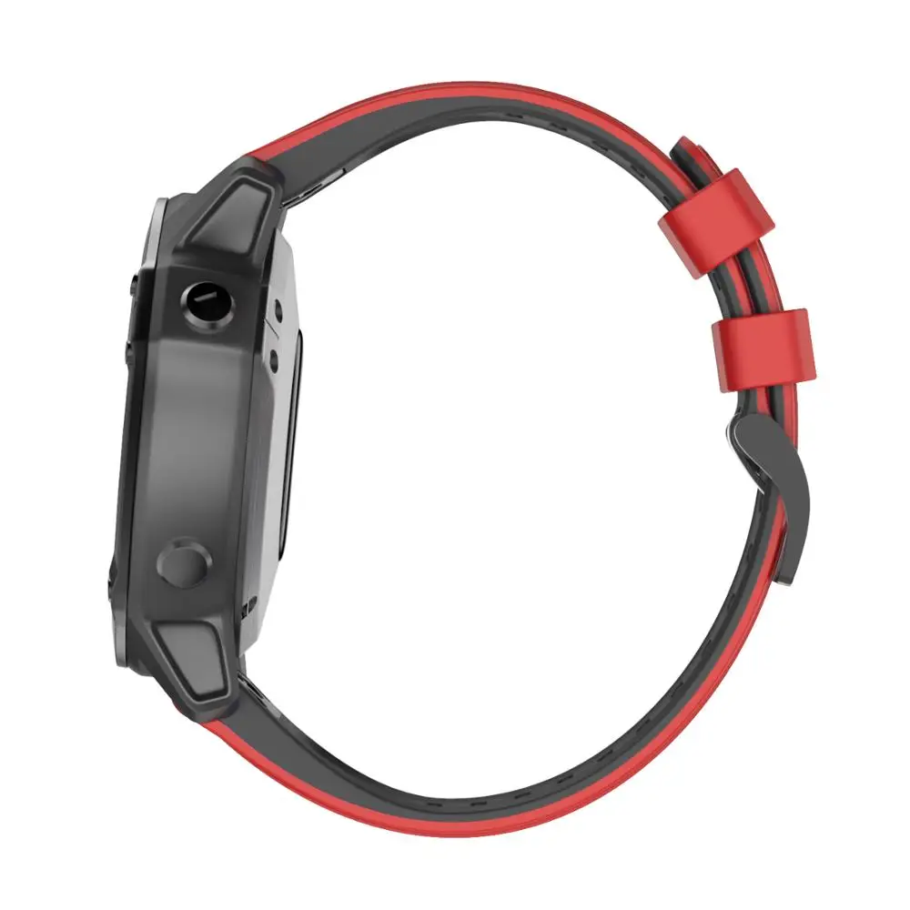 Ремешок для часов Garmin Enduro Fenix 6 6X Pro Solar 5 5X Plus 3 HR спуск MK1 Mk2 Mk2i силиконовый