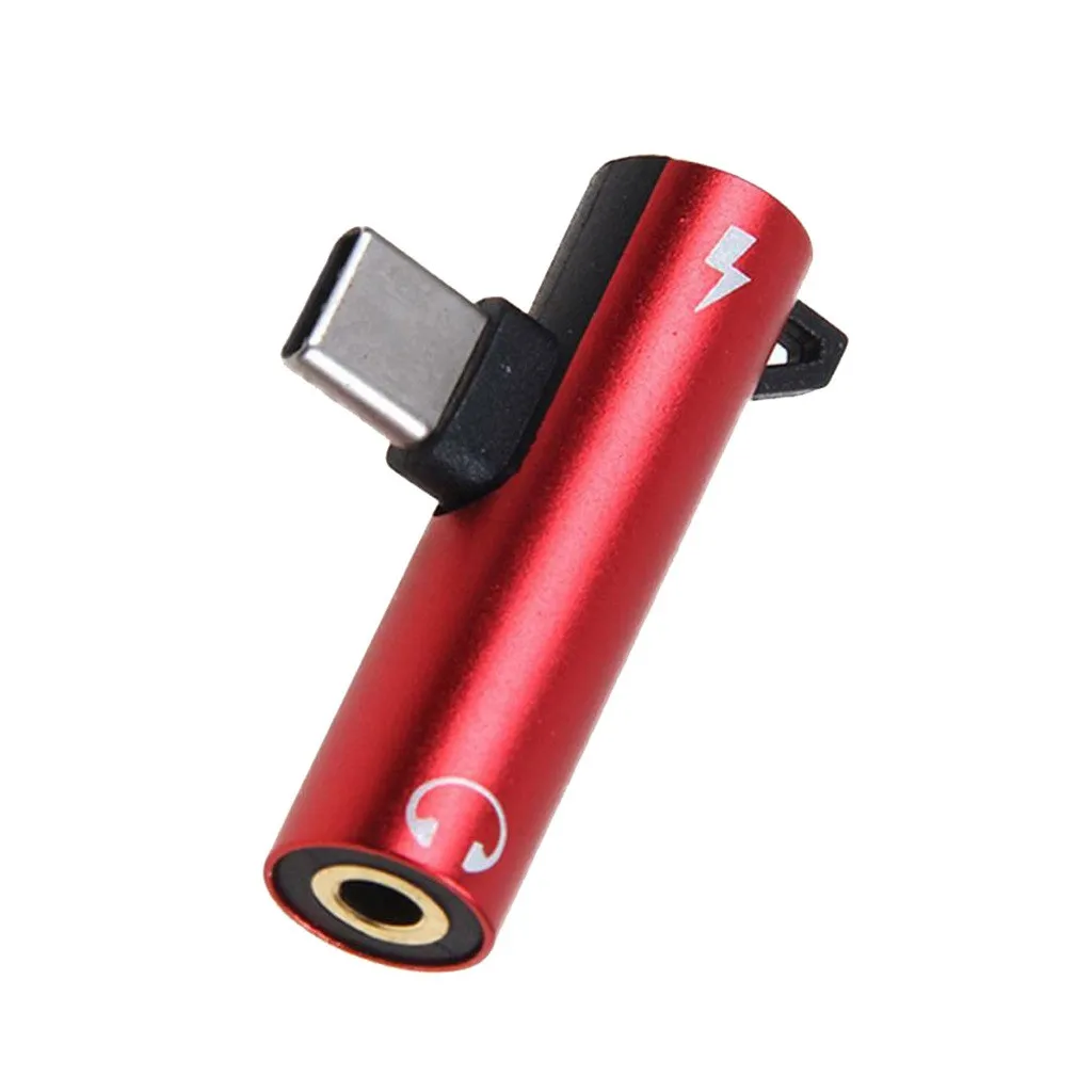 Адаптер для зарядки наушников 2 в 1 с разъемом типа C на головку 3 5 мм Aux Audio USB кабель