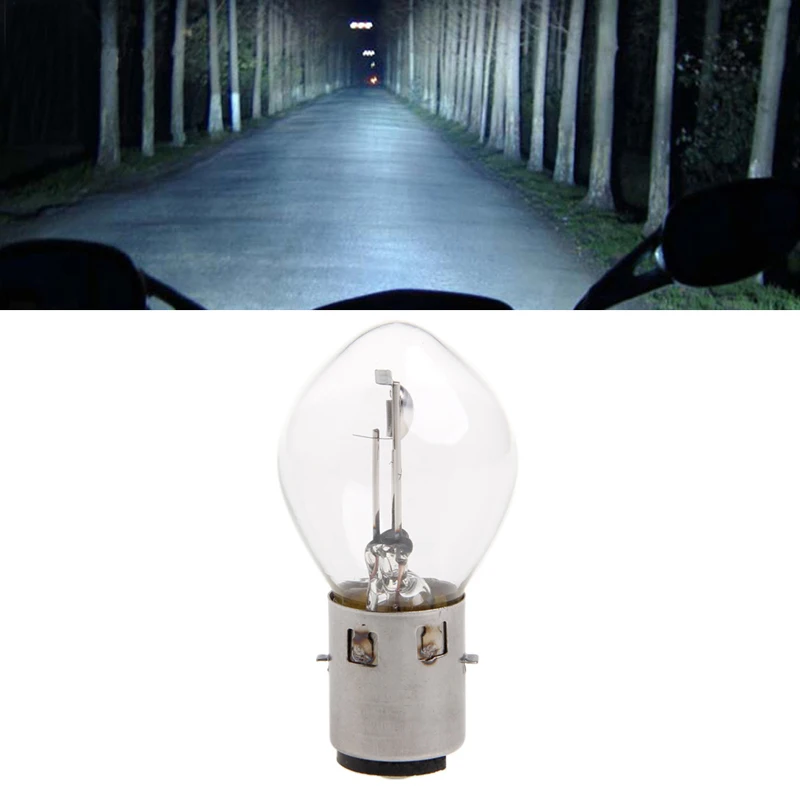 

12V Universal ATV Moped Scooter Headlight Bulb 35W 10A B35 BA20D Bright LED Bulb Easy to Install