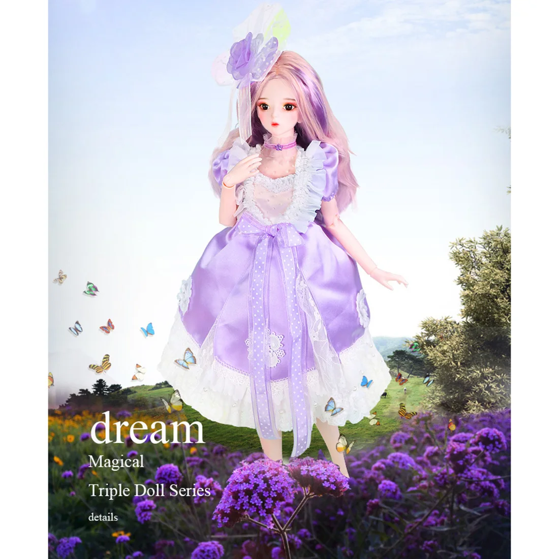 

60cm BJD Dolls Princess Doll Clothes Set Toy for Children - Suge Handmade Makeup (Face Detachable / Head Integrated Version)
