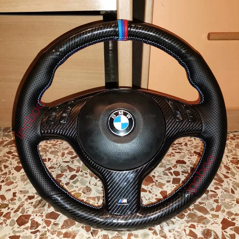 Чехол для руля из углеродного волокна и черной кожи BMW E46 E39 330i 540i 525i 530i 330Ci M3 2001-2003 |