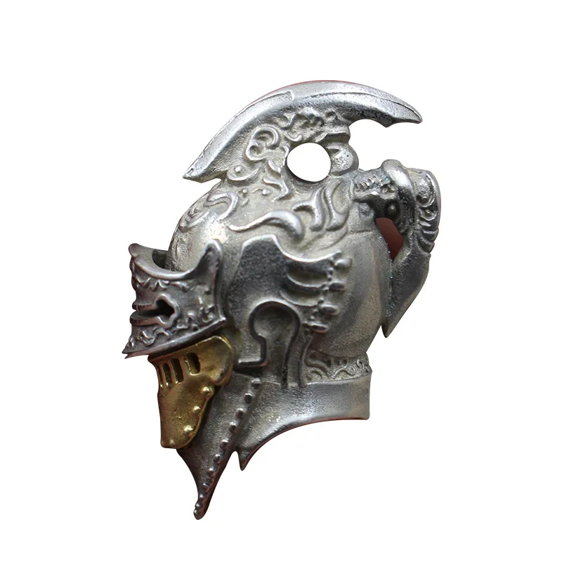 Roman Knight Helmet Pendant Brass Creative Fashion Retro Jewelry Accessories Knife Beads