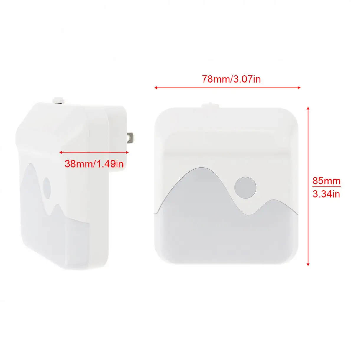 1635 Plug-in Dimmable LED Night Light with Smart Sensor Dusk to Dawn Wall for Bedroom Bathroom Stairs Kitchen Hot | Освещение
