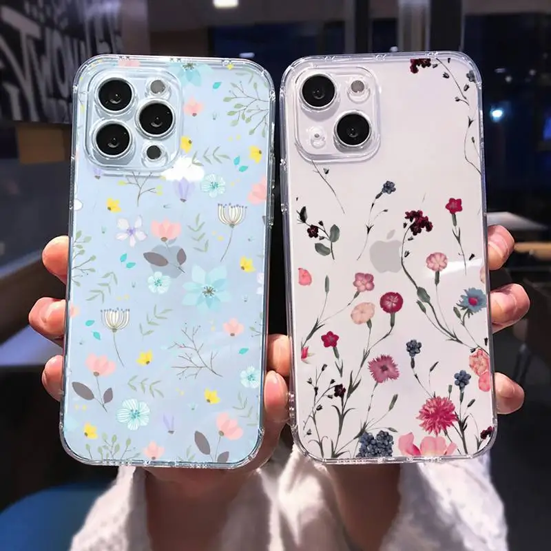 

Fashion Flower Beautiful Phone Case For iPhone 13 12 11 Pro XS Max XR X Soft Silicone For iPhone 12 Mini 6 7 8 Plus Back Cover