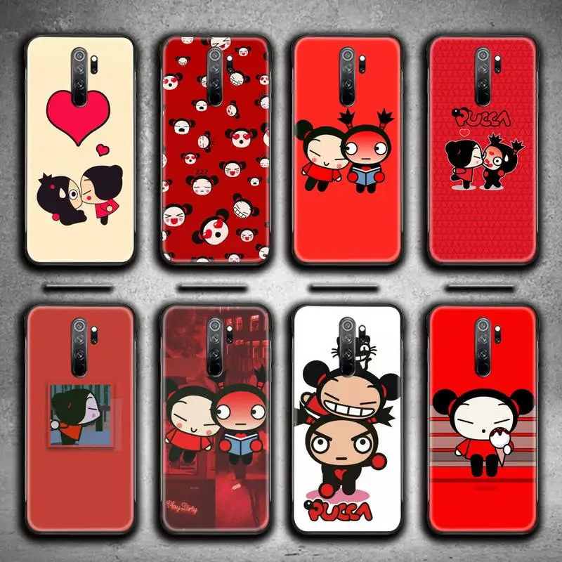

Cartoon chinese doll pucca and garu Phone Case for Redmi 9A 8A 7 6 6A Note 9 8 8T Pro Max Redmi 9 K20 K30 Pro