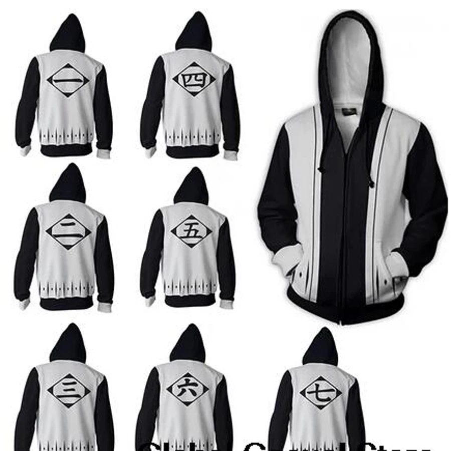 Свитшот с принтом аниме отбеливатель