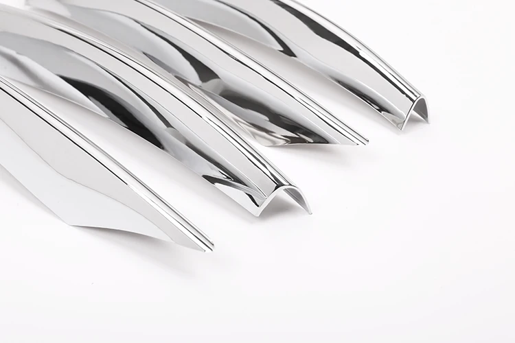Для Mercedes Benz C Class W205 C180L C260 C300 автомобиль-Стайлинг АБС ХРОМ воздухозаборник полоски решетки отделка автомобиля аксессуары 4 шт