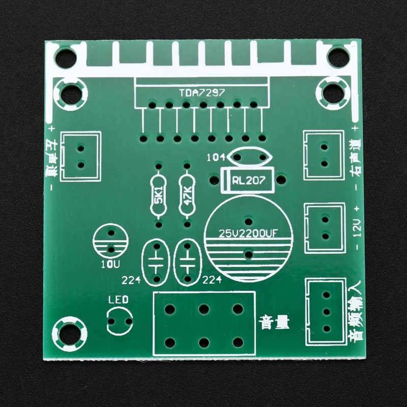 Tda7297 Плата усилителя запасные части Dc 12V класс 2 0 Двойное аудио кодирование 15W