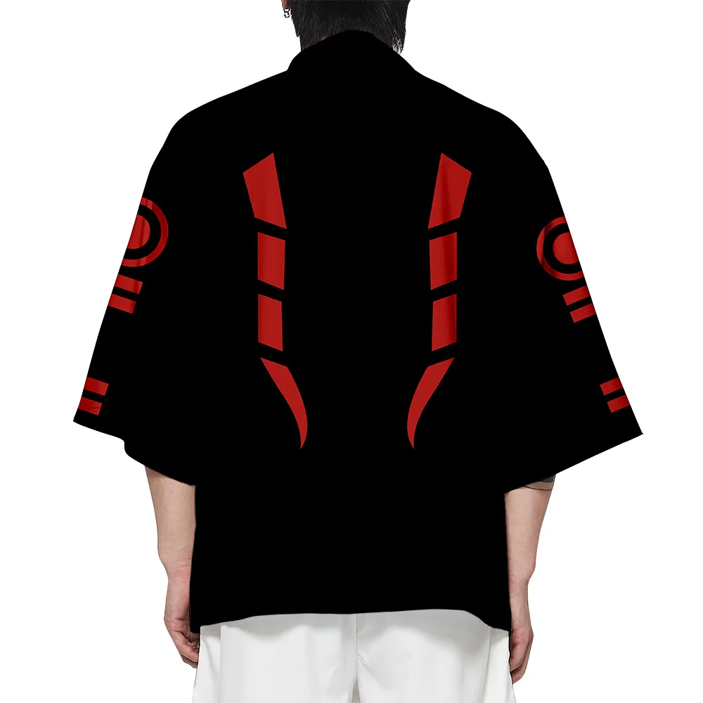 

New Summer Japan Anime Jujutsu Kaisen Adult Children Boys Girls Kimono T Shirt Sunscreen Cosplay Costume T Shirt Kimono