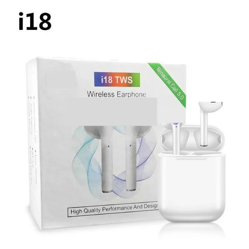 Беспроводные наушники i18 TWS Bluetooth 5 0 стерео с микрофоном спортивные гарнитуры для