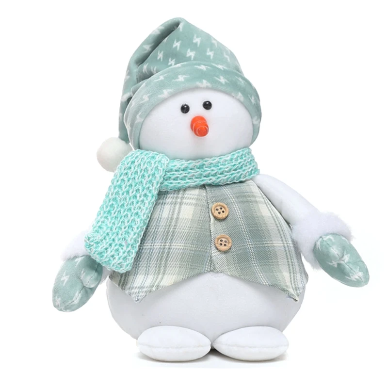 

Розовая/синяя плюшевая кукла снеговик 23x21x11 см изысканный внешний вид Искусственная игрушка для детей, сына, дочери на Рождество