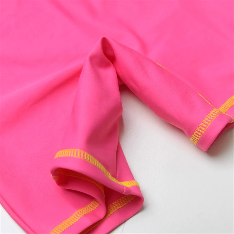 Для девочек с короткими рукавами рашгарды для детей возрастом от 1 года до 12 лет