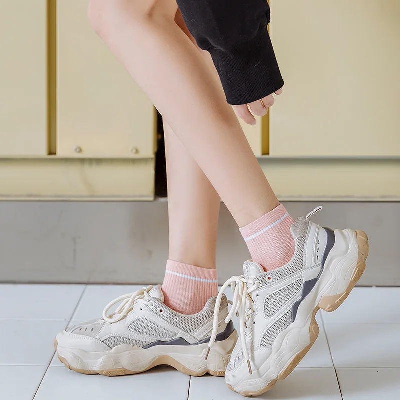 Хлопковые тапочки с рисунком мопса Женские тонкие забавные носки -башмачки