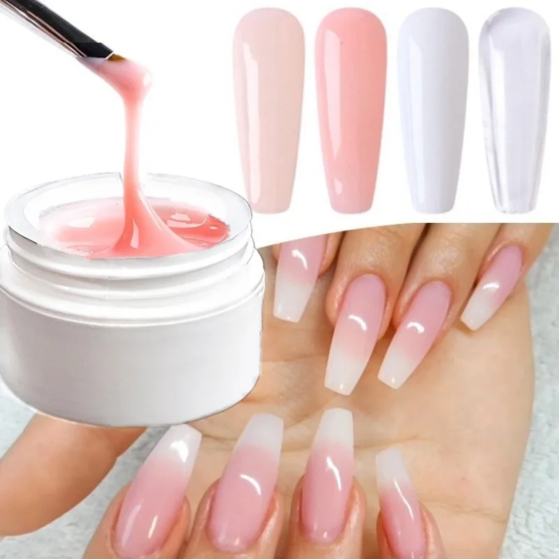 Гель для наращивания ногтей прозрачный розовый 15 мл | Красота и здоровье