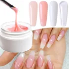 Гель для наращивания ногтей прозрачный розовый, 15 мл