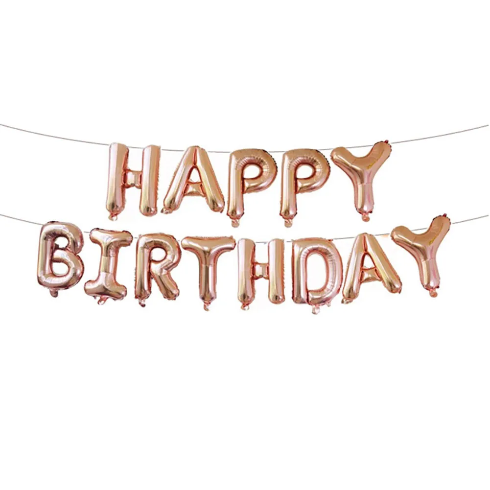 С днем рождения разноцветные воздушные шары из майлара с надписью Happy Birthday