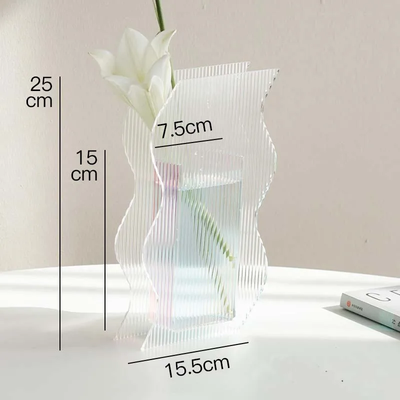 

Ins Style Acrylic Flower Vase Home Art Design Decoration Ornaments Small Vase Nordic Decoration Home Living Room Decorations